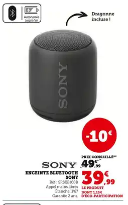 Super U SONY Enceinte Bluetooth offre