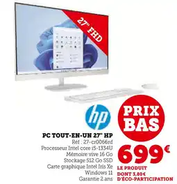 Super U HP PC Tout-en-un 27 offre