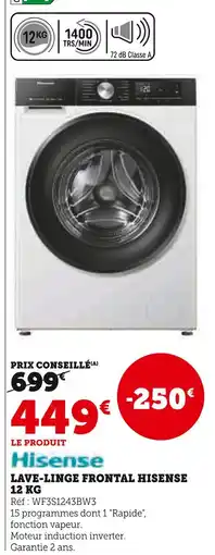 Super U HISENSE Lave-linge frontal offre