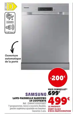 Super U SAMSUNG Lave-vaisselle 14 couverts offre