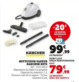 Super U KARCHER Nettoyeur vapeur KST2 offre