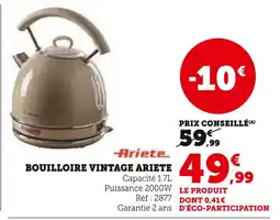 Super U ARIETE Bouilloire Vintage offre