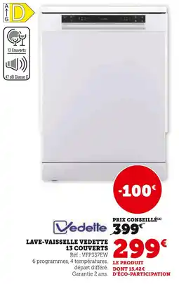 Super U VEDETTE Lave-vaisselle 13 couverts offre