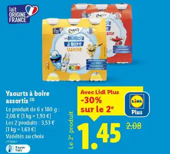 Lidl ENVIA Yaourts à boire assortis offre