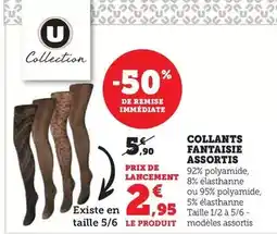 Hyper U U - collants fantaisie assortis offre