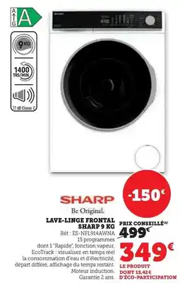 Hyper U Sharp - lave-ling frontal offre