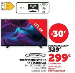 Hyper U Technic - téléviseur 55 uhd 4k al offre