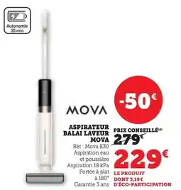 Hyper U Aspirateur balai laveur offre