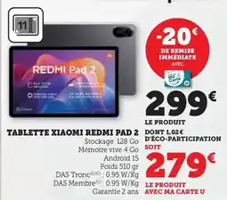 Hyper U U - tablette redmi pad 2 offre