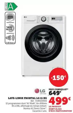 Hyper U Lg - lave-linge frontal 16 11 kg offre