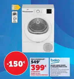Hyper U Beko - sèche-linge pompe a chaleur bero offre
