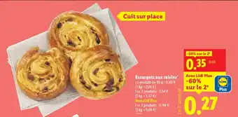 Lidl Escargots aux raisins offre