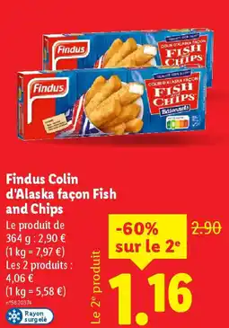 Lidl FINDUS Colin d'Alaska façon Fish offre