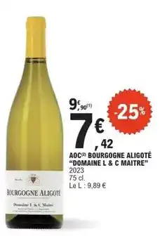E.Leclerc Aoc bourgogne aligoté offre