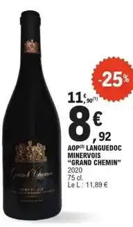 E.Leclerc Aop languedoc minervois grand chemin offre