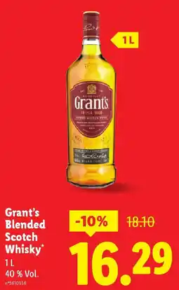Lidl Grant's Blended Scotch Whisky' offre