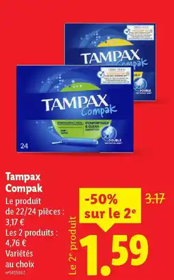 Lidl TAMPAX Compak offre