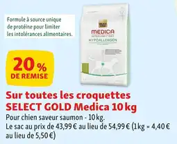 Maxi Zoo Sur toutes les croquettes select gold medica offre