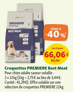 Maxi Zoo Croquettes premiere best meat offre