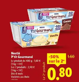Lidl NESTLE P'tit Gourmand offre