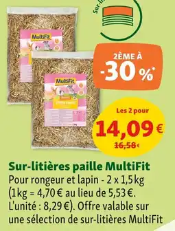 Maxi Zoo Sur-litières paille multifit offre