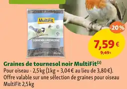 Maxi Zoo Graines de tournesol noir multifit offre