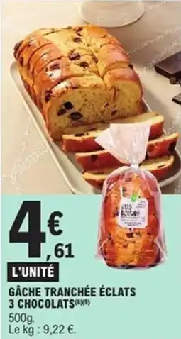 E.Leclerc Express Gâche tranchée éclats 3 chocolats offre