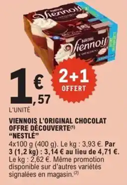 E.Leclerc Express Viennois l'original chocolat offre découverte nestlé offre