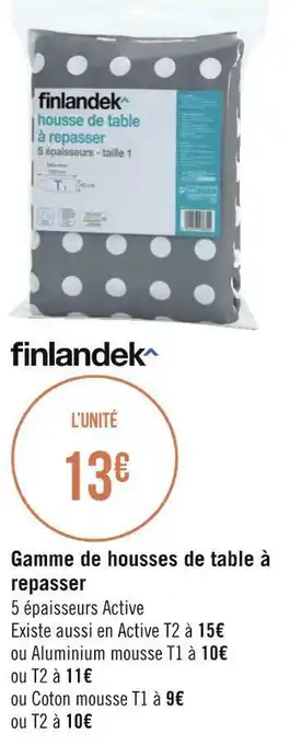 Géant Casino Finlandek gamme de housses de table à repasser offre