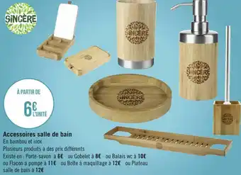 Géant Casino Sincère accessoires salle de bain offre