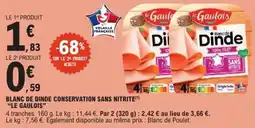 E.Leclerc Express Blanc de dinde conservation sans nitrite le gaulois offre