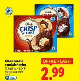Lidl Glace cookie sandwich crisp offre