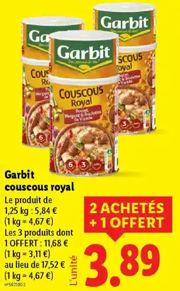 Lidl GARBIT couscous royal offre