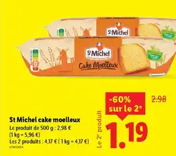 Lidl ST MICHEL cake moelleux offre