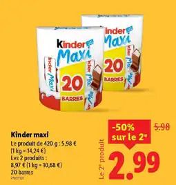 Lidl KINDER maxi offre