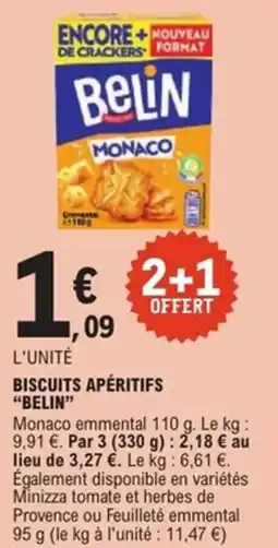E.Leclerc Express Biscuits apéritifs belin offre