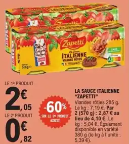 E.Leclerc Express La sauce italienne zapetti offre