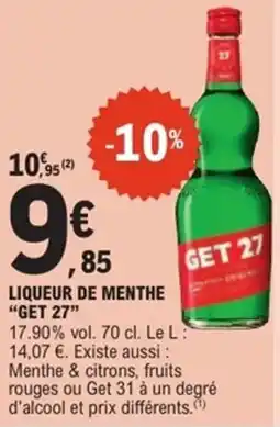 E.Leclerc Express Liqueur de menthe get 27 offre