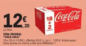E.Leclerc Express Soda original coca-cola offre