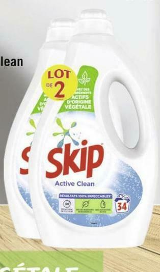 Géant Casino Skip lessive liquide active clean offre
