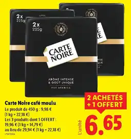 Lidl CARTE NOIRE café moulu offre