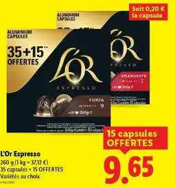 Lidl L'OR Espresso offre