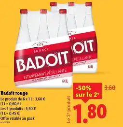 Lidl BADOIT rouge offre