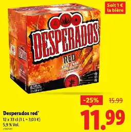 Lidl DESPERADOS Red offre