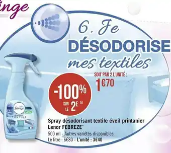 Febreze spray désodorisant textile éveil printanier lenor*