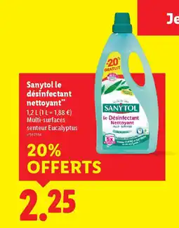 Lidl SANYTOL le désinfectant nettoyant offre