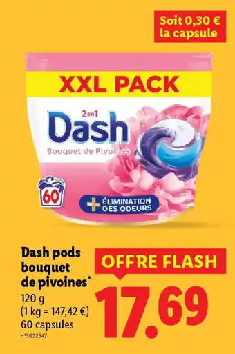 Lidl DASH pods bouquet de pivoines offre
