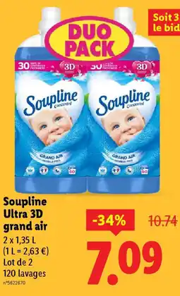 Lidl SOUPLINE Ultra 3D grand air offre