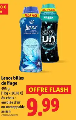 Lidl LENOR billes de linge offre