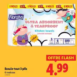Lidl FLORALYS Essuie-tout 3 plis offre